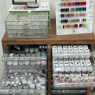 彩妆美甲平底收纳柜烘焙店布料厂收纳柜家用整理柜 A4文件柜抽屉式