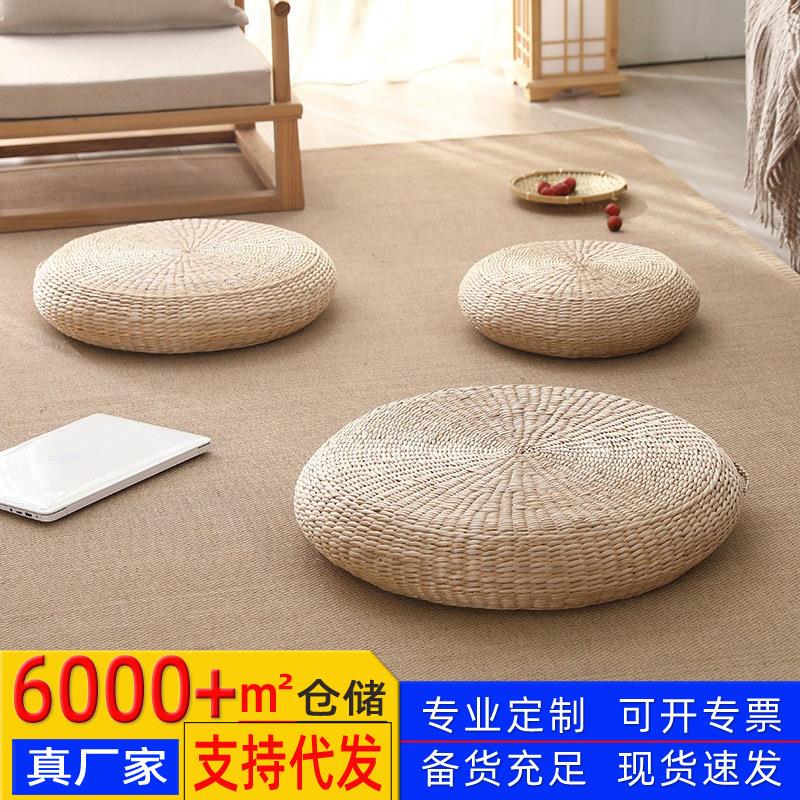 草编坐垫榻榻米垫打坐拜佛禅修蒲草垫藤编飘窗垫四季通用茶道蒲团