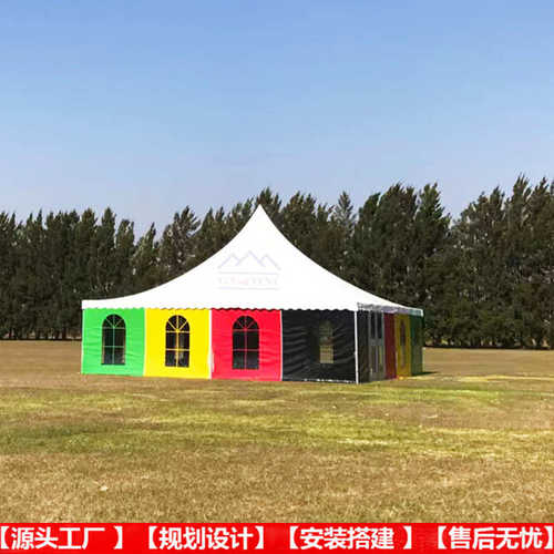 厂家批发装配式铝合金欧式尖顶帐篷户外活动展览篷房 Pagoda tent