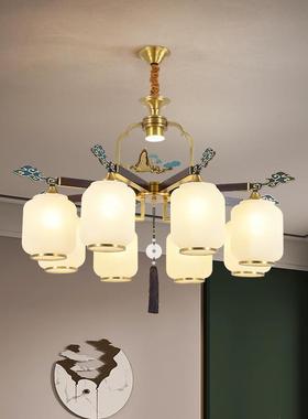 复式楼大吊新楼中式全铜实挑木中国风别63807墅空跃层灯楼中梯客