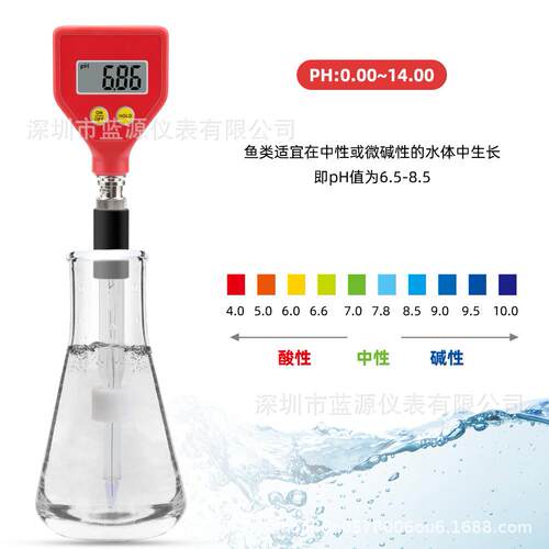 便携式PH-98108袖珍数显酸度计食品奶酪面团测试仪土壤ph测试仪