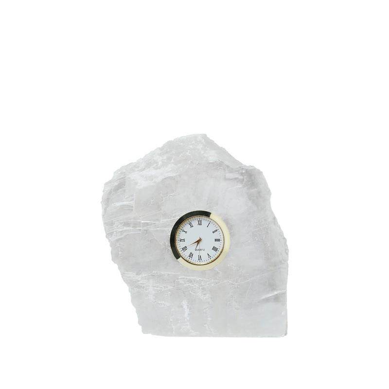 现代简约创意水晶石石膏矿石时钟摆件客厅电视柜样板间轻奢装饰品
