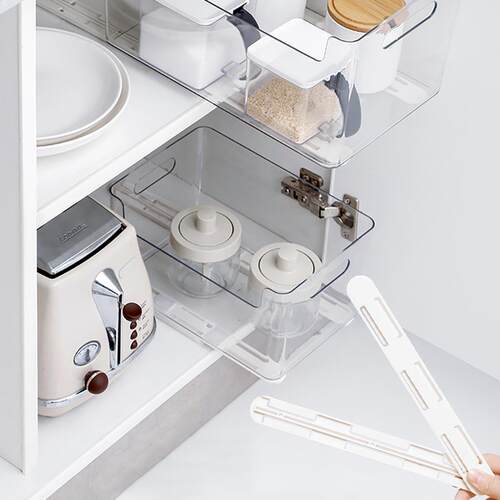 No-drill kitchen and bathroom cabinet silent slide strips, m