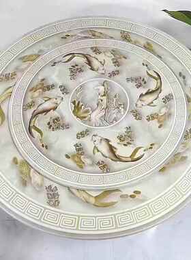 34特0厚不锈钢安圆家桌可折叠用餐桌吃饭圆台桌连体折叠RPW圆桌免