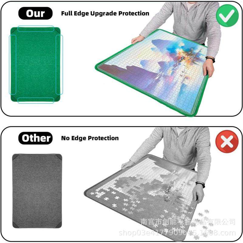 加厚可折叠款拼图毯拼图垫子拼图板分片盒成人拼图支架常规1000片,居家布艺,海绵垫/布料/面料/手工diy,淘宝优惠券,粉丝福利购,淘宝优惠卷