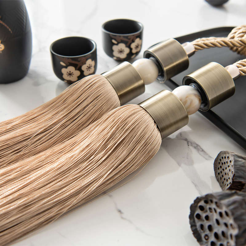 19N中式现代窗帘挂球绑球挂钩绑带简约客厅卧室百搭装饰扎束带绳