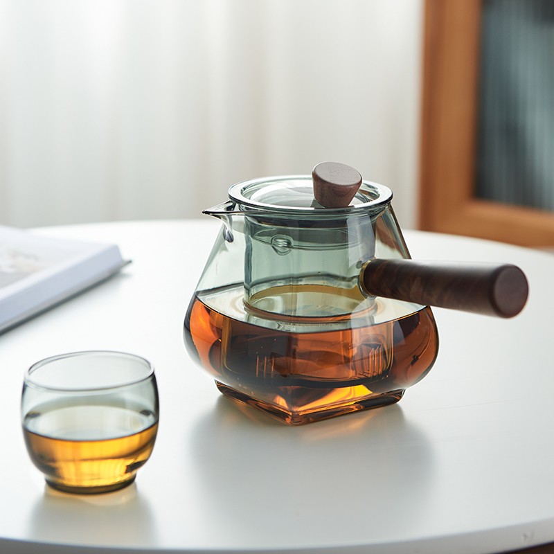 忆壶茶侧把茶壶玻璃煮茶壶耐高温煮茶器办公室泡茶壶电陶炉茶具