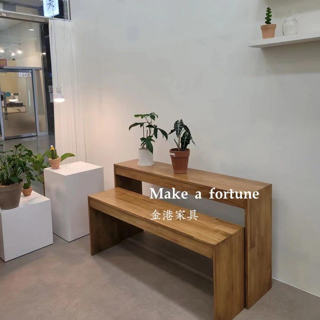 老松木轻奢简约实木花架花台胡桃色花店展示架阳台客厅花盆置物架