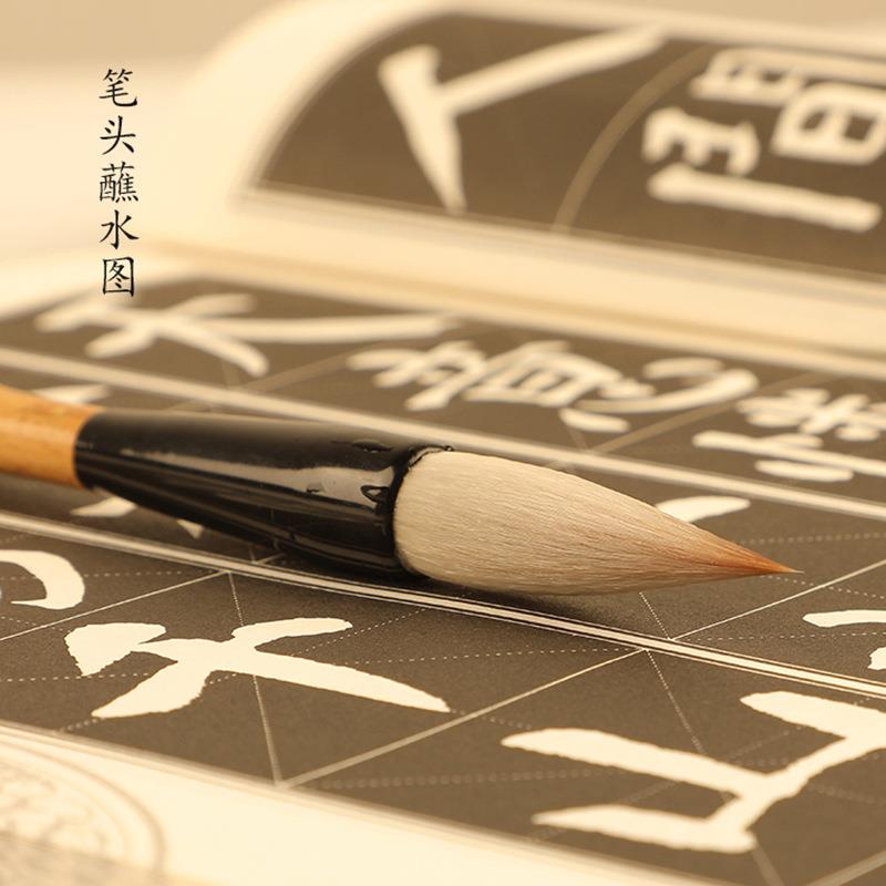 毛笔书法专用楷书欧体兼毫毛笔中号初学者狼毫大楷湖笔套装