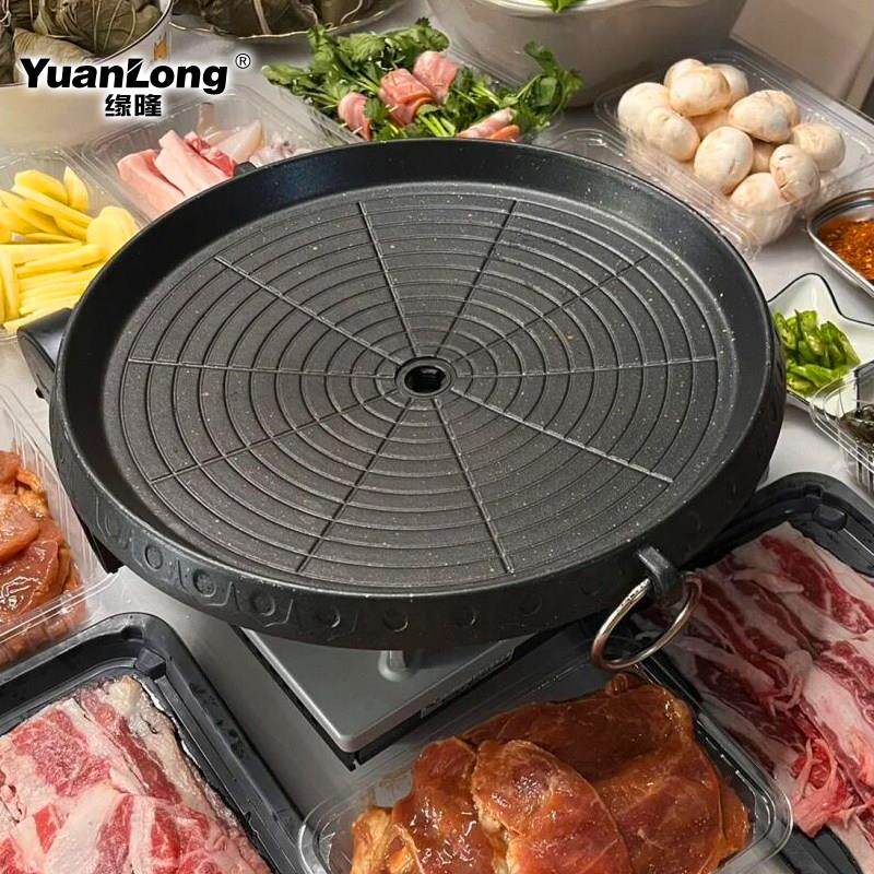 韩明式加38米烤肉锅适用户外火烤肉盘厚与麦饭卡式炉烤石烧盘厘家