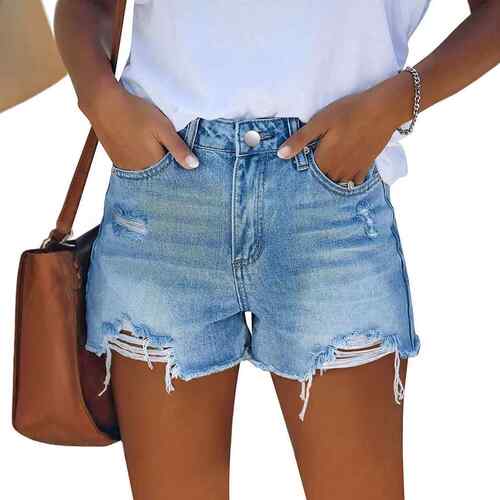 carlie risen shorts light wash indoor outdoor play