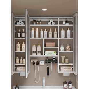 需定制定制浴室通顶镜柜单独智能镜箱卫生间镜子收纳一体挂墙式 带