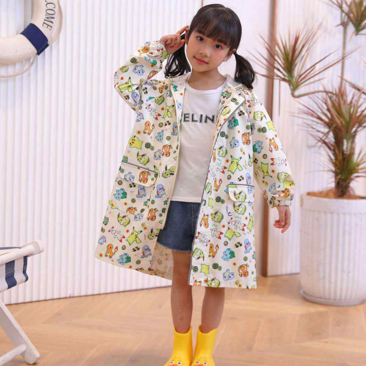 儿童雨衣男童女童小孩防水女童2023新款宝宝幼儿园上学小学生雨披