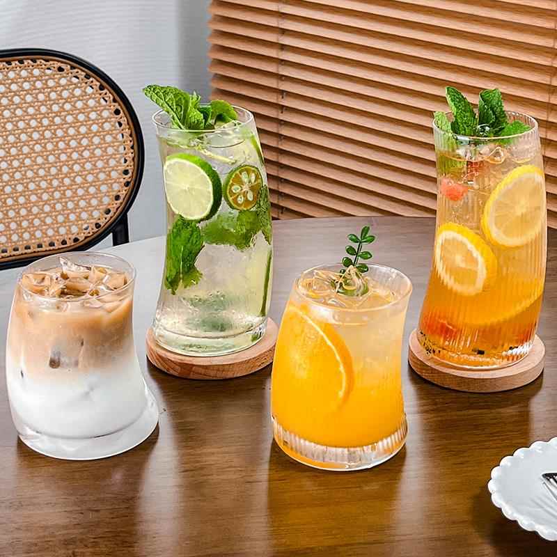 鸡尾酒杯果汁杯果茶杯月牙杯莫吉托 托杯创意玻璃杯酒杯无铅玻璃