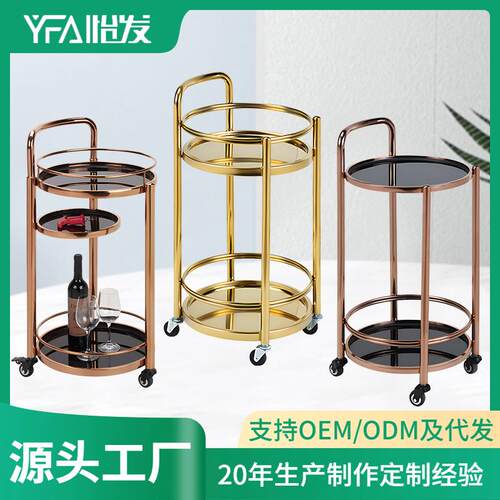 不锈钢可移动酒水车多功能商用酒店服务手推车茶水点心车送餐车
