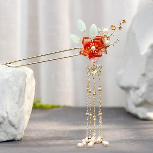 Chinese Hanfu Hair Accessories Hairpins For Women Flower Pea