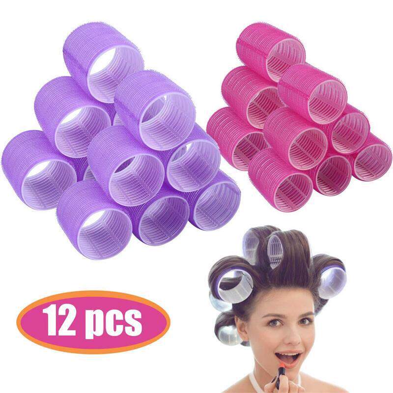 Hair Rollers Self Grip Hair Curlers 6/12Pcs Hair Roller Heat - 实物图