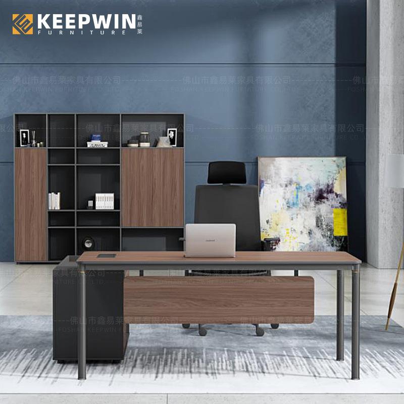 办公室老板桌简约现代单人位主管桌经理财务电脑桌椅组合办公桌