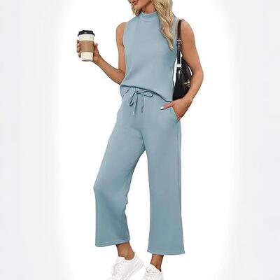 Two Piece Sets For Women Summer Outfits Lounge Sets Mock
