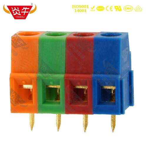 镀金5.08mm炎牛连接器凤凰PCB接线端子YN500/DG/KF128/L/MKDS1.5