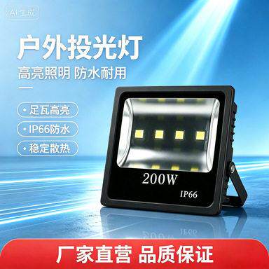 led投光灯50W防水泛光灯室外球场灯建筑工地照明灯招牌投射灯强光
