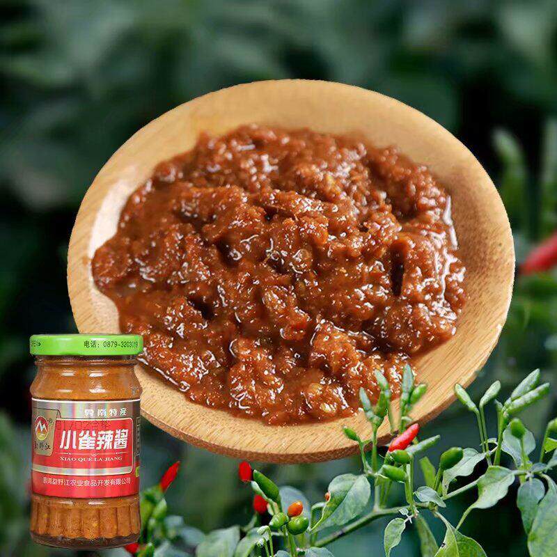 云南普洱勐野江小雀辣酱拌饭酱拌面下饭瓶装150g辣椒酱香辣酱食品