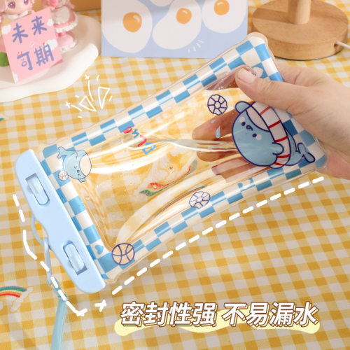 沙漠防沙手机套密封袋防水尘沙滩挂脖可触屏拍照游泳装备游保护套