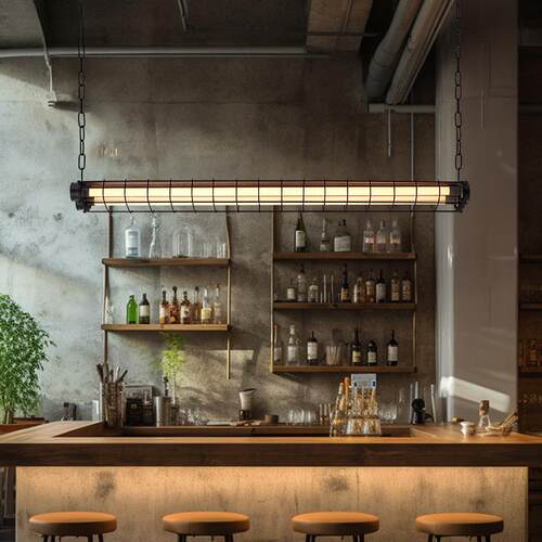 工业风吊灯美式复古创意餐厅长条酒吧清吧咖啡厅烧烤店餐桌吧台