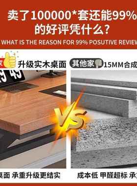 实桌木电学桌台式办公桌长脑条子简易书桌生家用卧室电竞桌MVX工