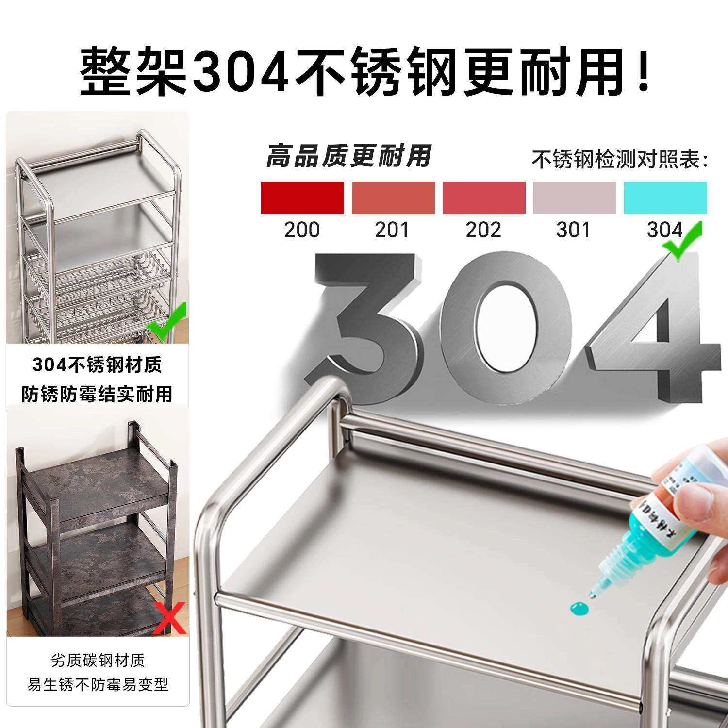 厨波房多功能带轮置物架落多地层菜篮子储物锅炉具微CFZW0025蔬菜