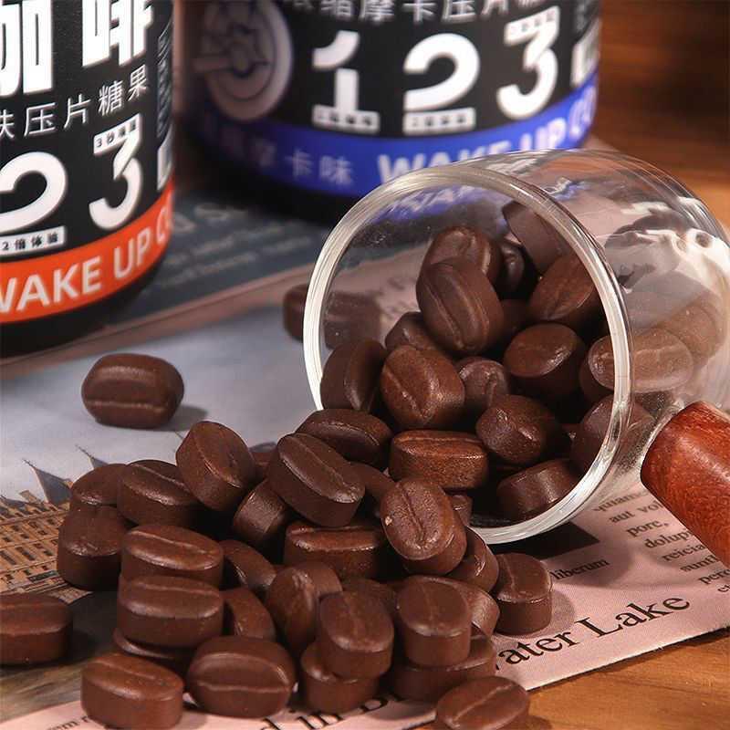 浓缩咖啡糖提神即食咖啡糖醒脑学生上班防困可嚼黑咖啡豆咖啡含片