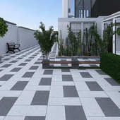 广场PC砖室外地铺石瓷砖25mm户外院子防滑地砖庭院石英砖车库园林