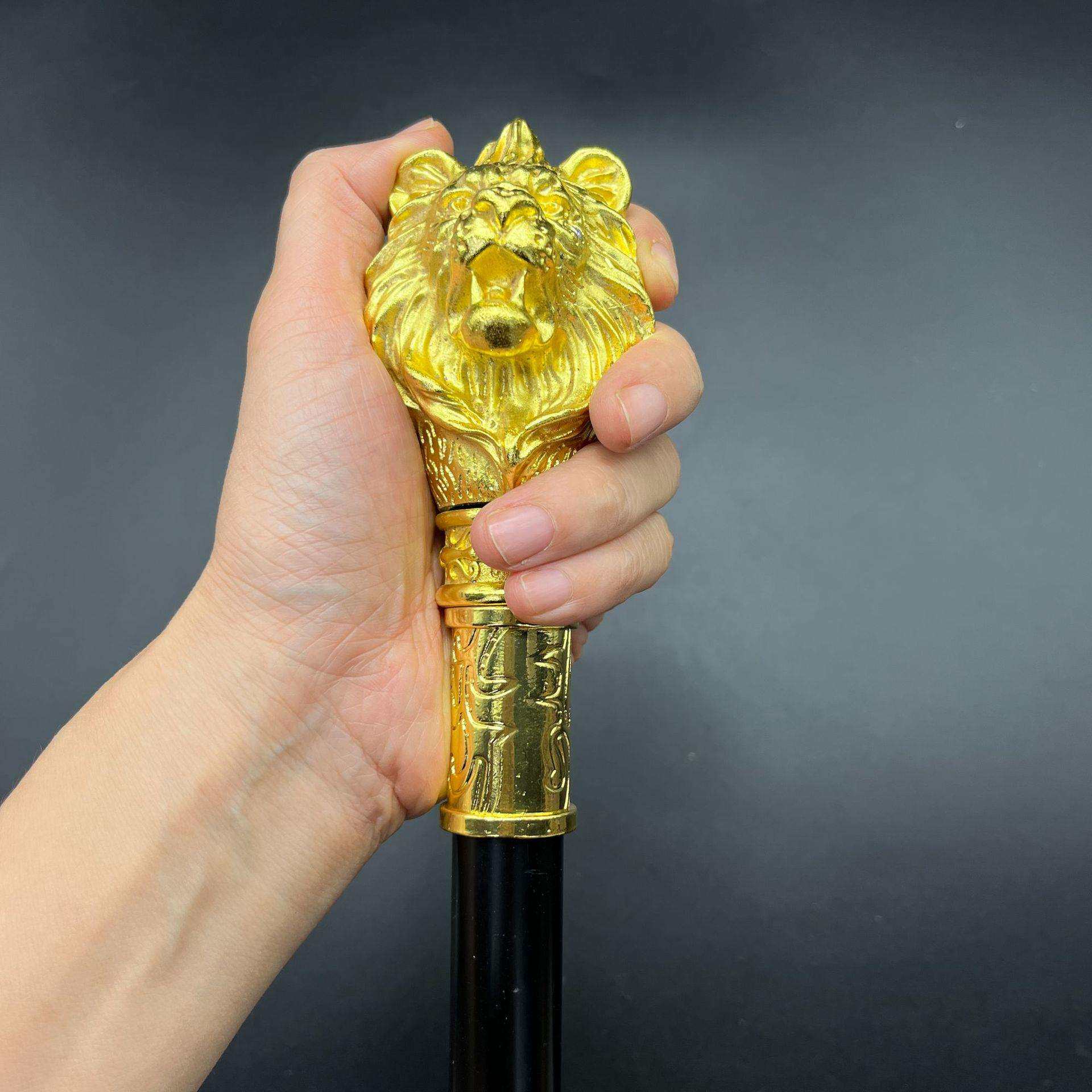 金属文明杖权杖英伦豪华带剑狮子雄狮手杖服装配件工艺品权杖cos