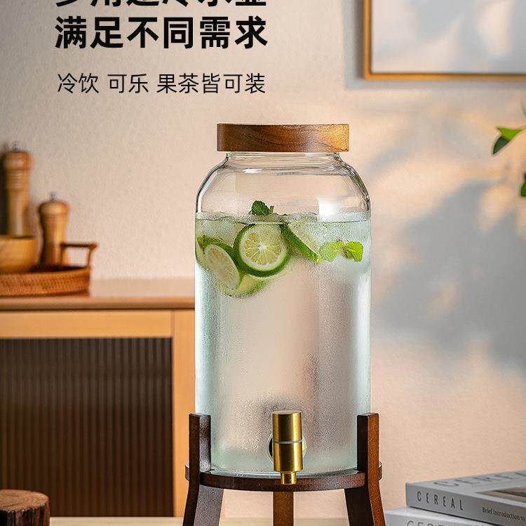 密封可乐桶玻璃泡酒瓶调酒酒桶啤酒饮料桶带龙头水果茶桶罐果汁桶
