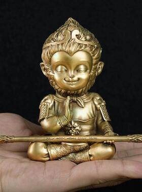 铜车载高黄级摆件齐天圣孙空提车精致58919悟礼品汽车中控台内饰