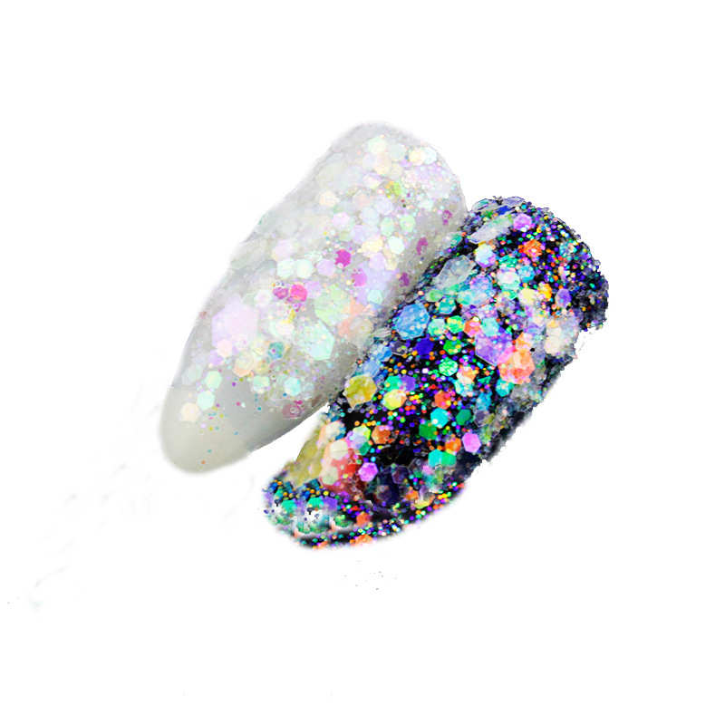 丽彩多混合系列金葱粉 幻彩粉 镭射粉 大小混合美甲贴片饰品