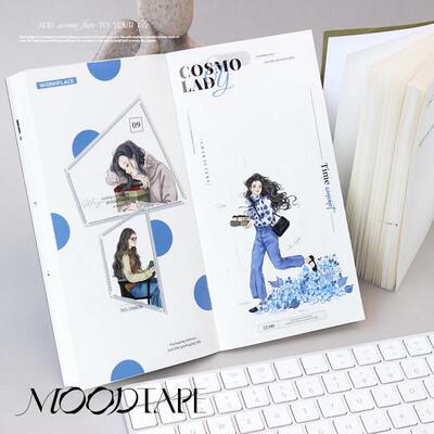 Moodtape。工作原始口袋磁带Guka贴纸字符宠物Washi磁带文具