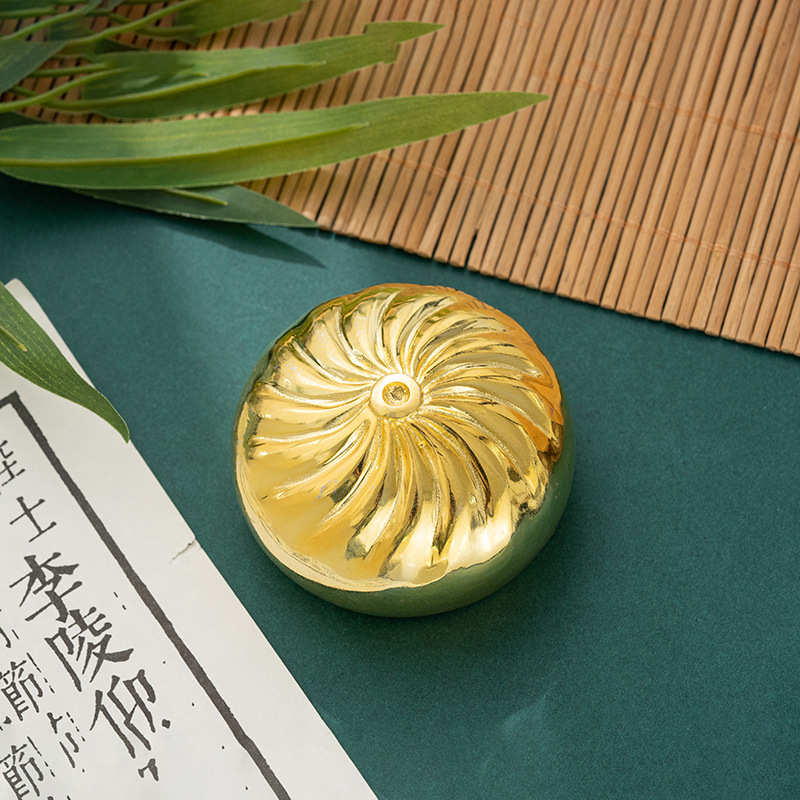 蒸蒸日上小福包桌面书房可装东西铜雕包子装饰摆件成功包福气多多