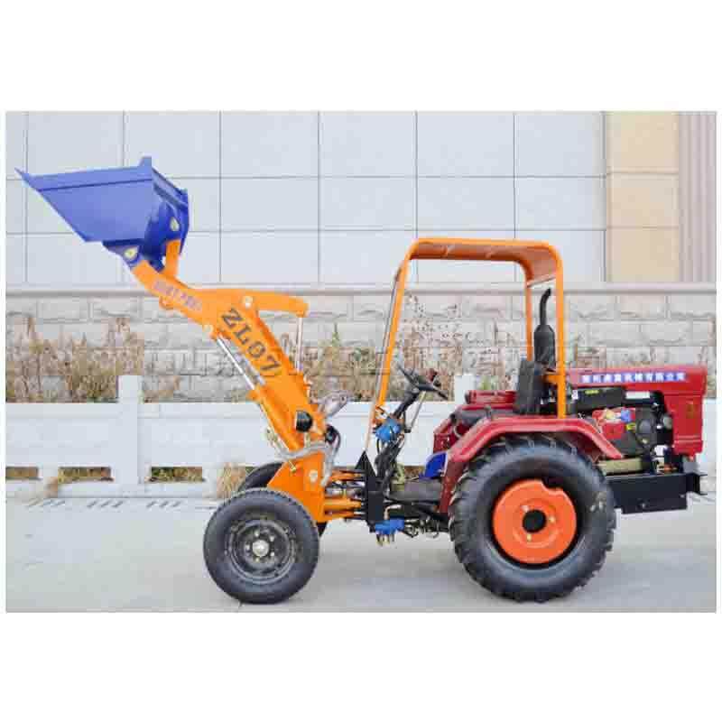 06型工地上料装载机 路桥施工上料工程铲车 小型轮式农用装载车