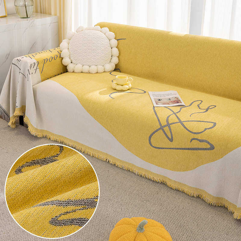 盖猫沙风包全四季罩盖巾全防发套垫抓□布厂欧式ins防尘沙发