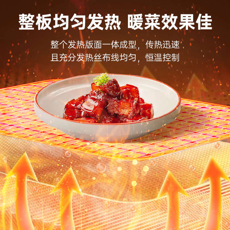 垫新款折叠饭菜热菜餐桌柔性智能保温板菜恒温暖板家用多功能