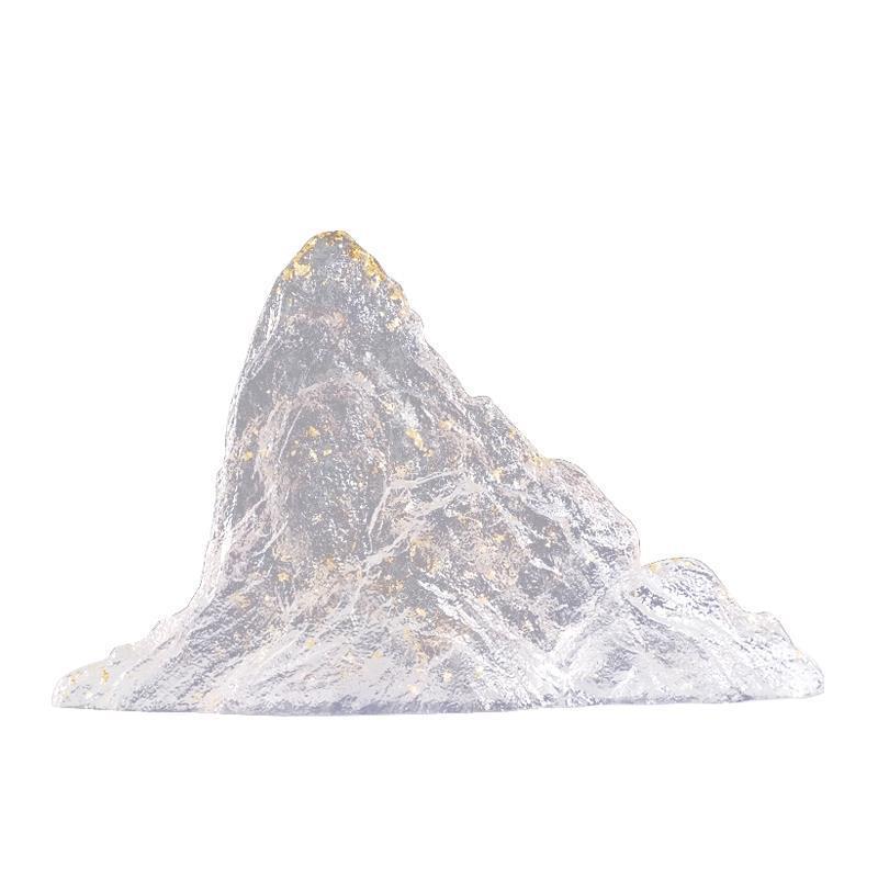 现代轻奢树脂摆件透明假山装饰雕塑酒店售楼处样板间桌面工艺术品