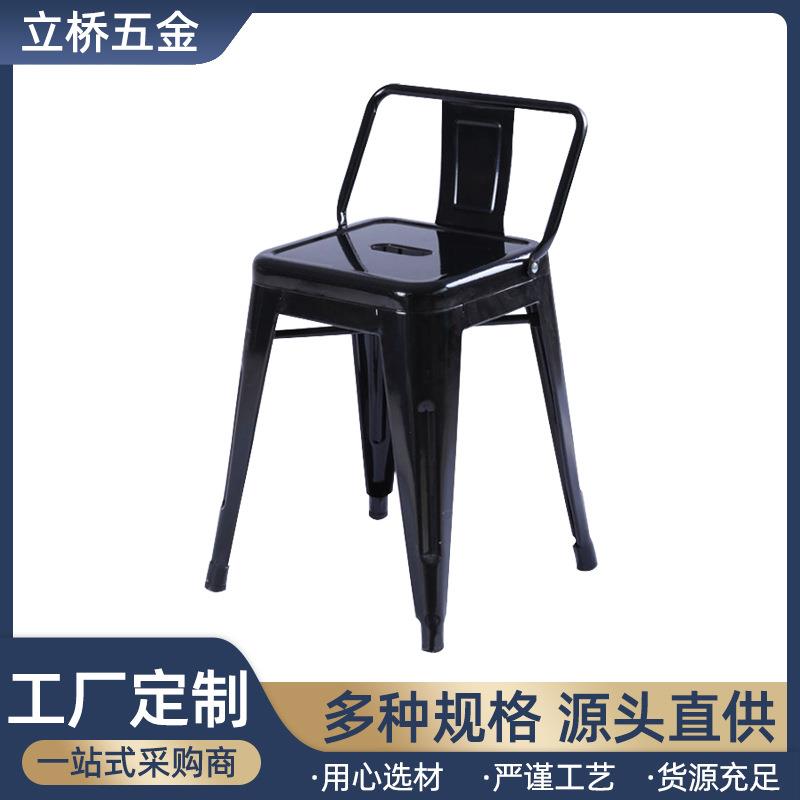 水吧高脚凳子酒吧咖啡厅餐桌座椅可堆叠金属凳子奶茶店KTV前台椅