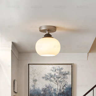 中古明装 复古玄关创意氛围感高级感简约衣帽间专用灯具 过道灯美式