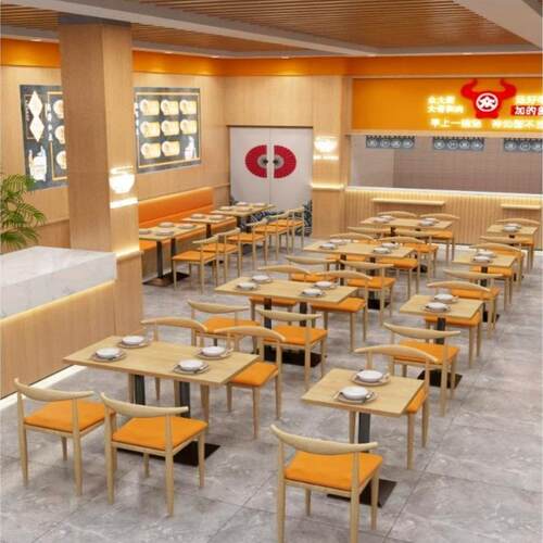 商用茶餐厅餐饮实木卡座沙发奶茶店火锅烧烤快餐店桌椅组合烤肉店