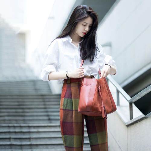 Women's White 100% Cotton Loose Fit Puff Sleeve Blouses &