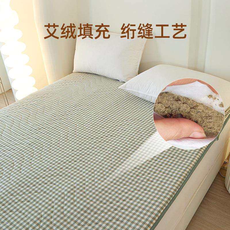 艾绒电热毯床垫全棉电加热家用艾草理疗床垫全身加热养生艾灸褥子