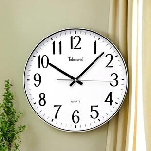 天王星石英钟钟表客厅静音挂钟时尚 简美现代家用方形时钟挂墙挂表