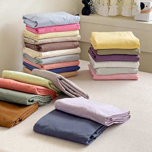 被套品150x200被罩简约双人宿舍ins单棉水洗200x230纯色单件被单