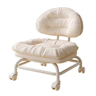 小轮靠背椅凳童缝换鞋滑轮带娃儿轮家用凳子带美矮凳板凳万向